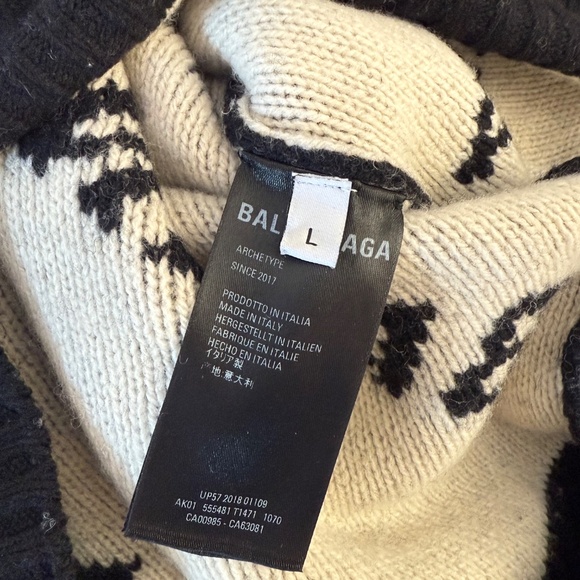 Balenciaga Allover Logo Sweater Large - Picture 3 of 3